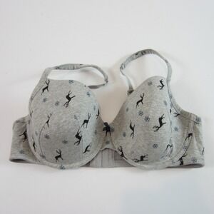 cacique women's bra cotton tshirt deer gray 42dd